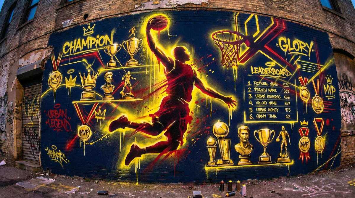 WilliamHill威廉 | BASKET-ZONE荣誉墙合作伙伴涂鸦Logo墙